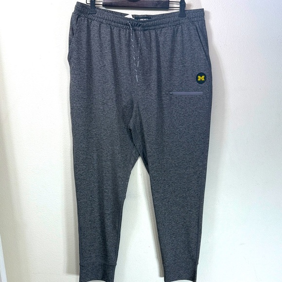 (M1) J. Palmer Graphite Michigan Wolverines Men's SweatpantsHome Game, Size XL,M - Picture 2 of 16